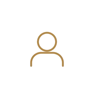 Simple gold outline person icon for Individual membership