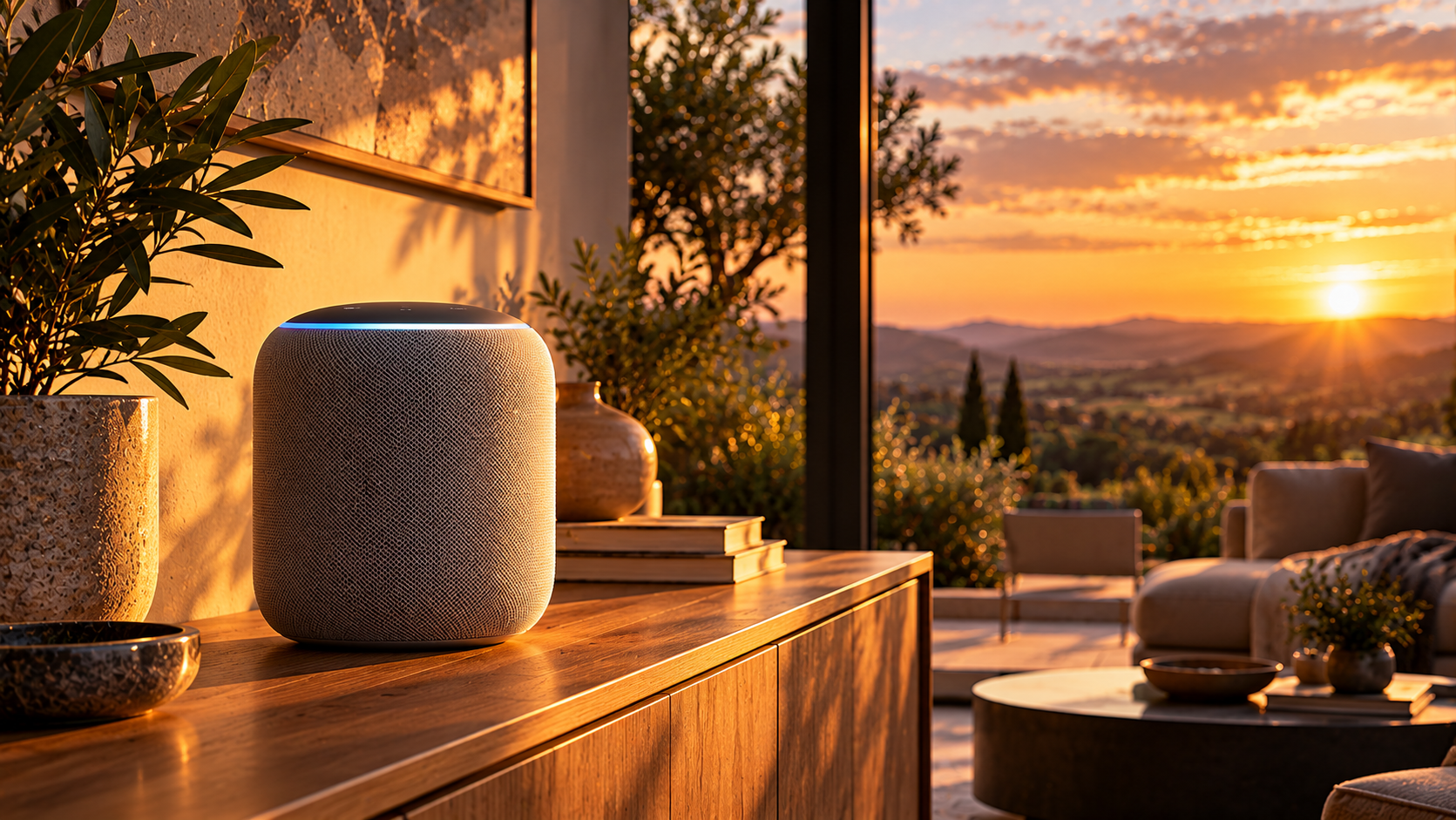 Smart speaker in an elegant interior